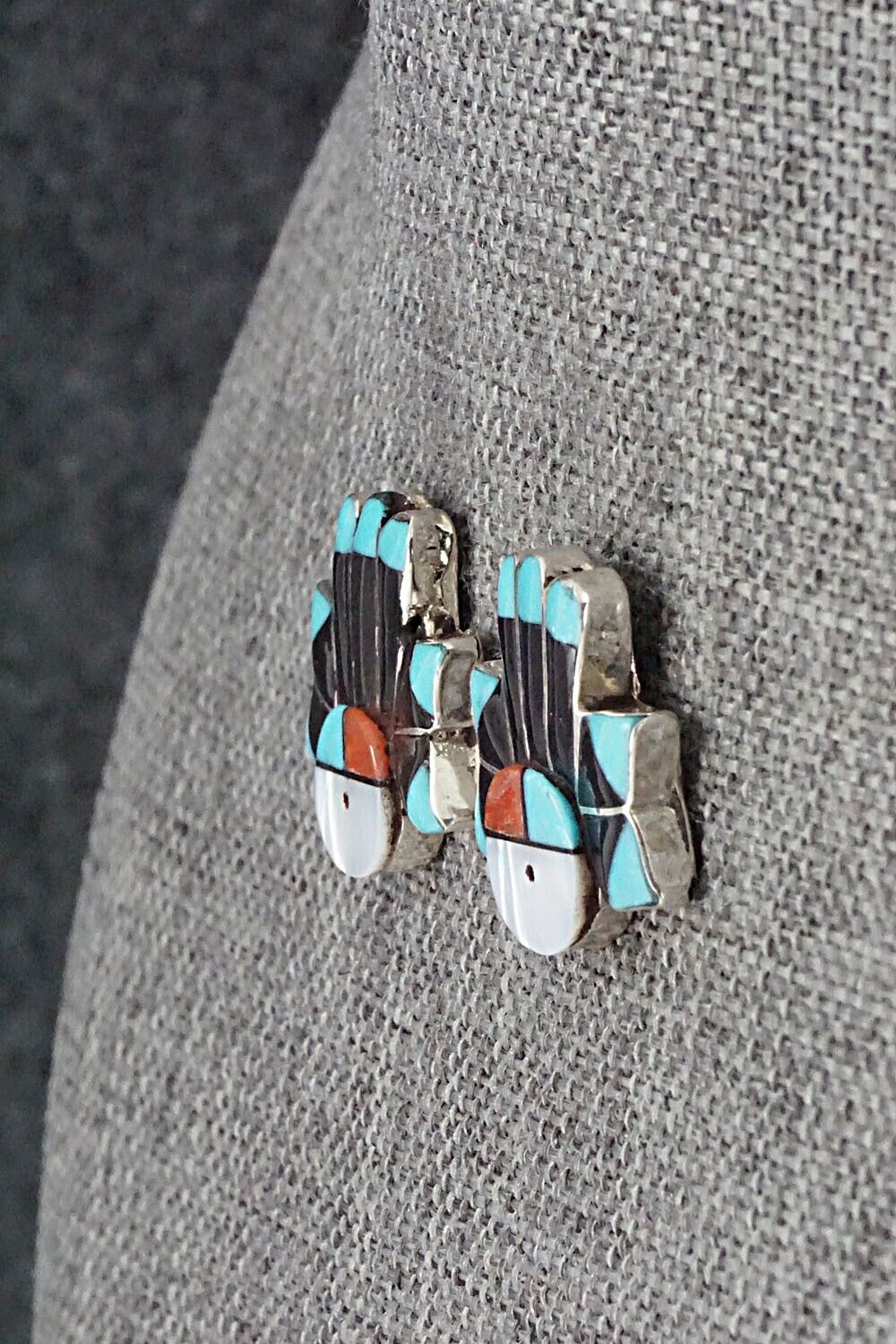 Multi Stone & Sterling Silver Earrings - Clayton Vacit