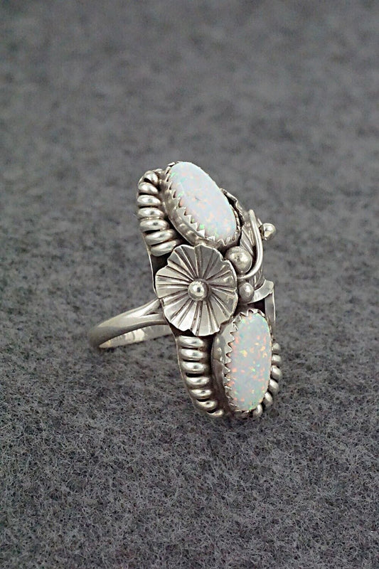 Opalite & Sterling Silver Ring - Max Calladitto - Size 6.5