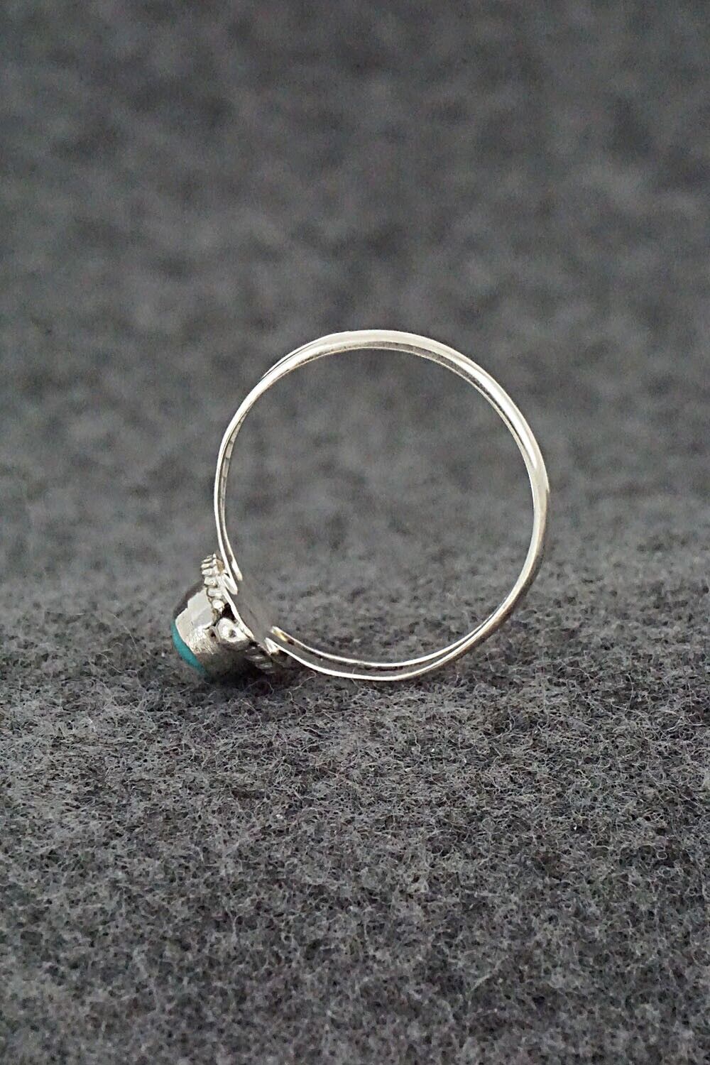 Turquoise & Sterling Silver Ring - Alice Rose Saunders - Size 8