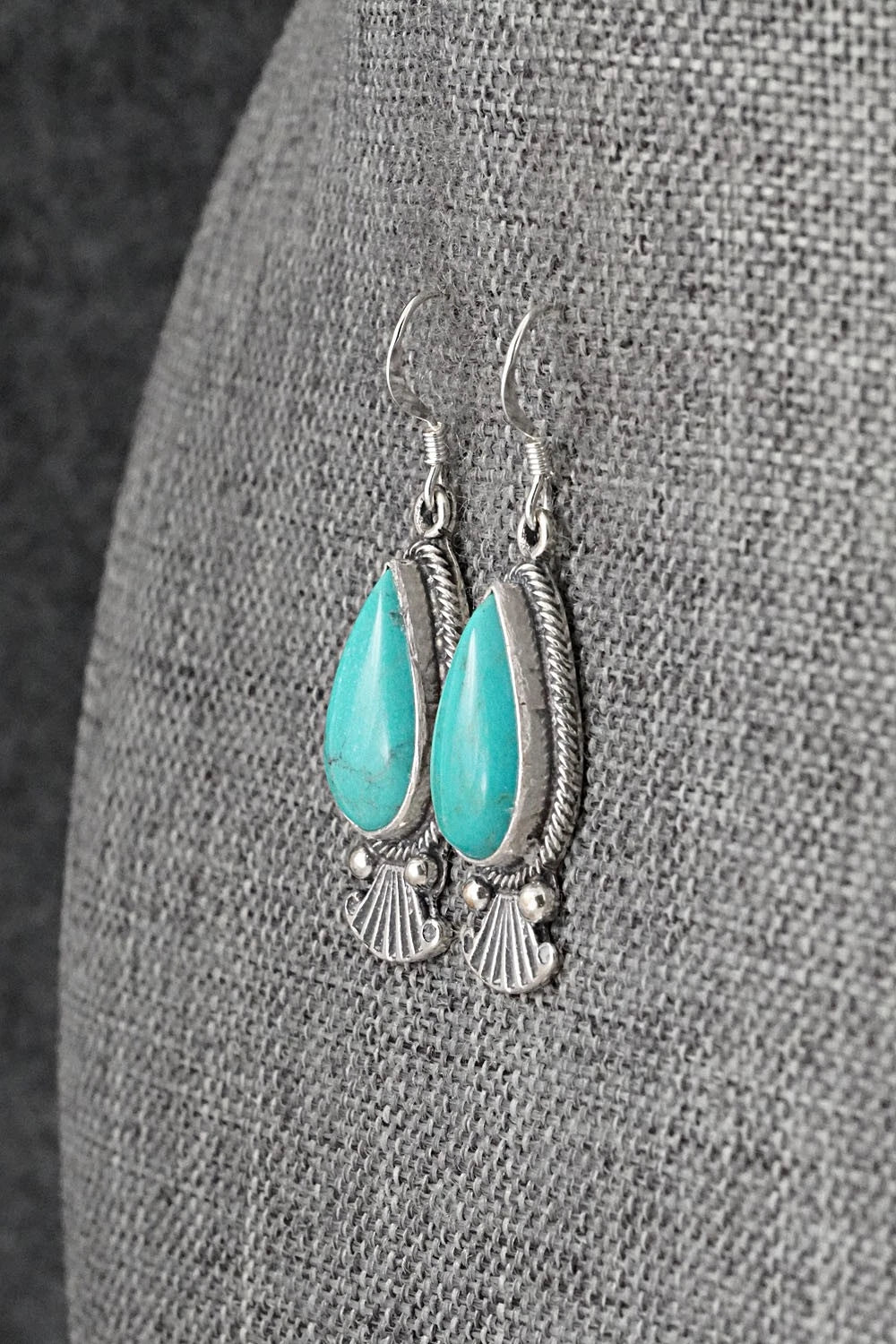 Turquoise & Sterling Silver Earrings - Verley Betone