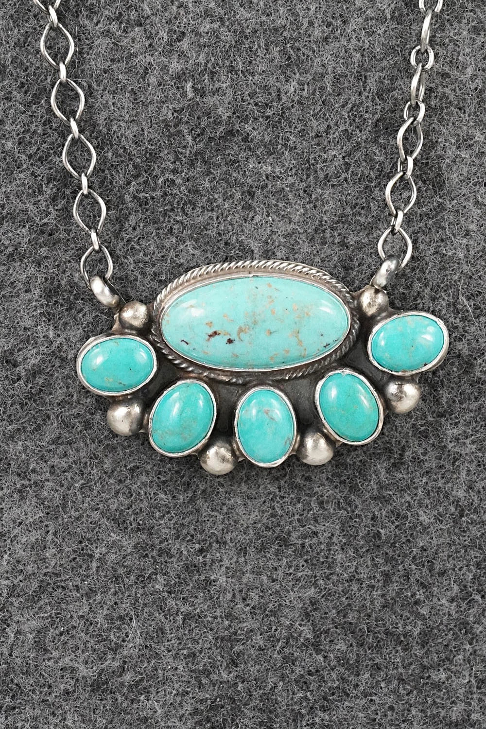 Turquoise & Sterling Silver Necklace - Kathleen Livingston