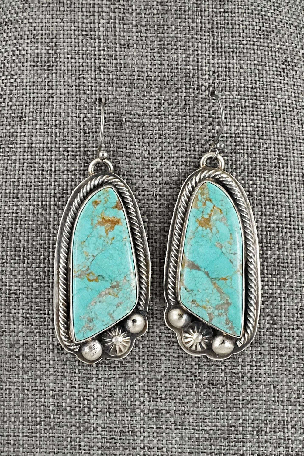 Turquoise & Sterling Silver Necklace and Earrings Set - Kathleen Livingston