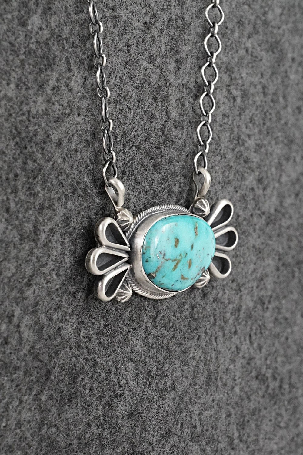 Turquoise & Sterling Silver Necklace - Darrin Livingston