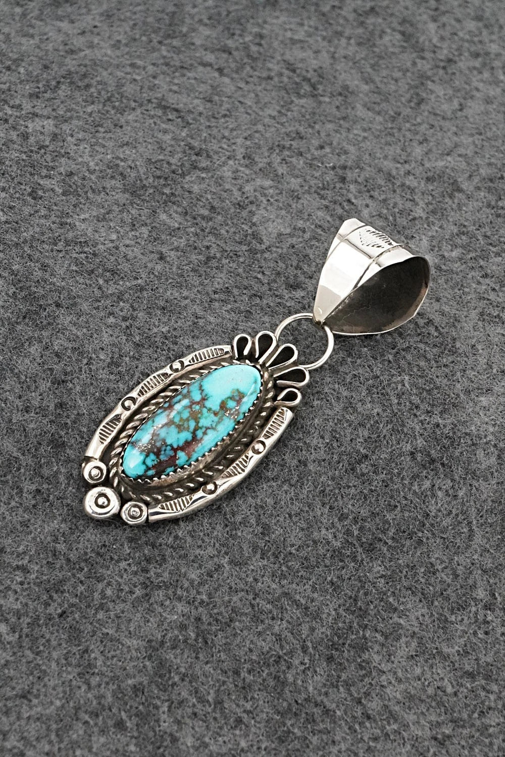 Turquoise & Sterling Silver Pendant - Phil Nez