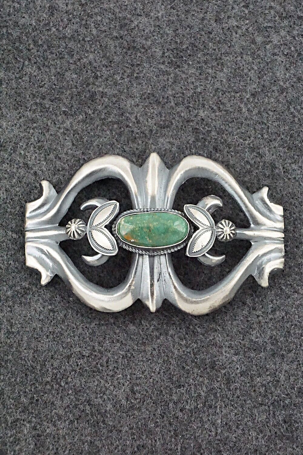 Turquoise & Sterling Silver Belt Buckle - Henry Morgan