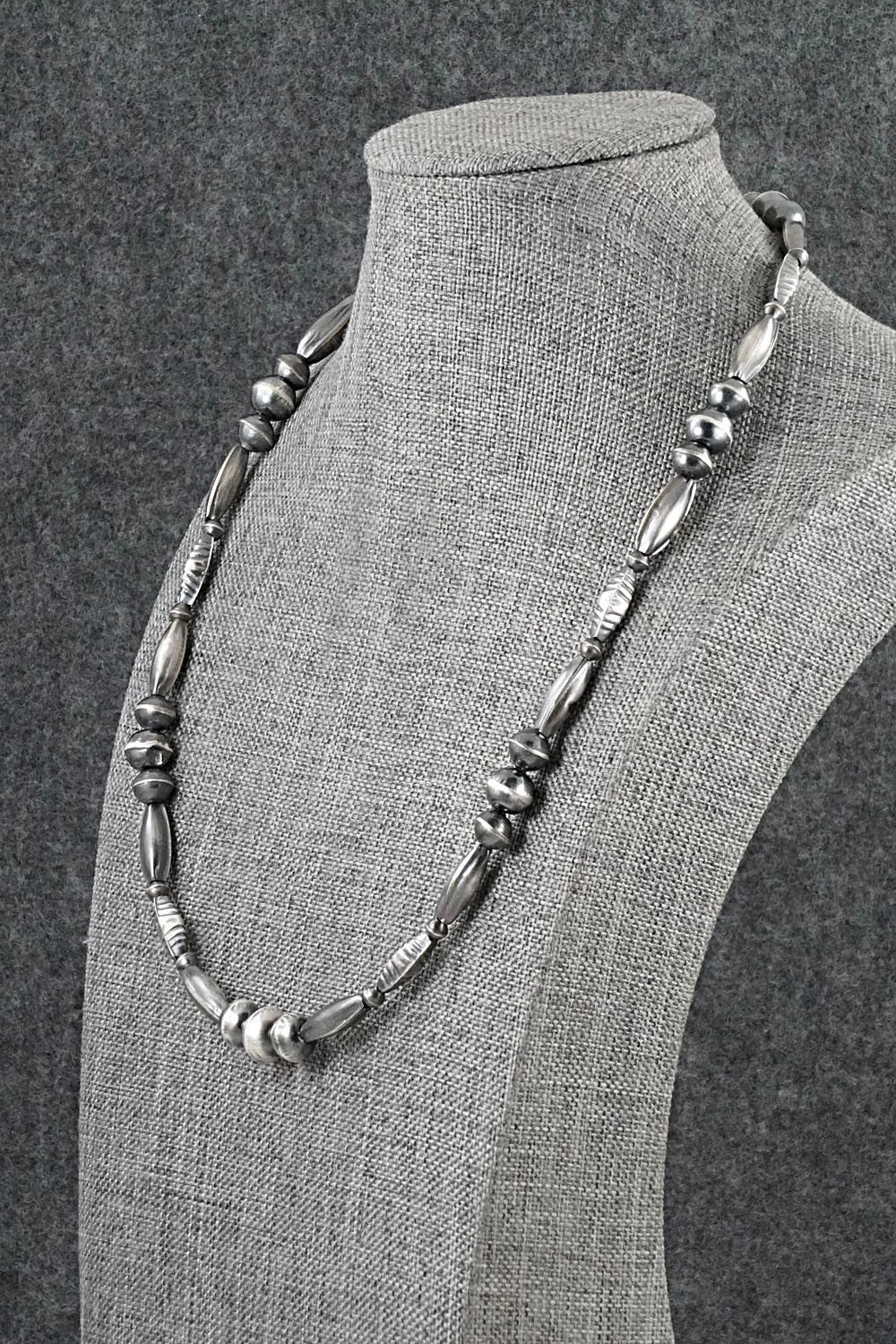 Sterling Silver Navajo Pearl Necklace 20" - Vintage