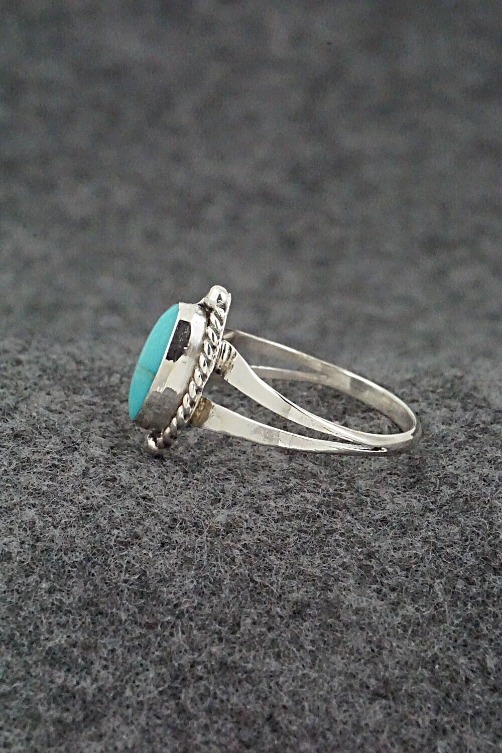 Turquoise & Sterling Silver Ring - Alice Rose Saunders - Size 8