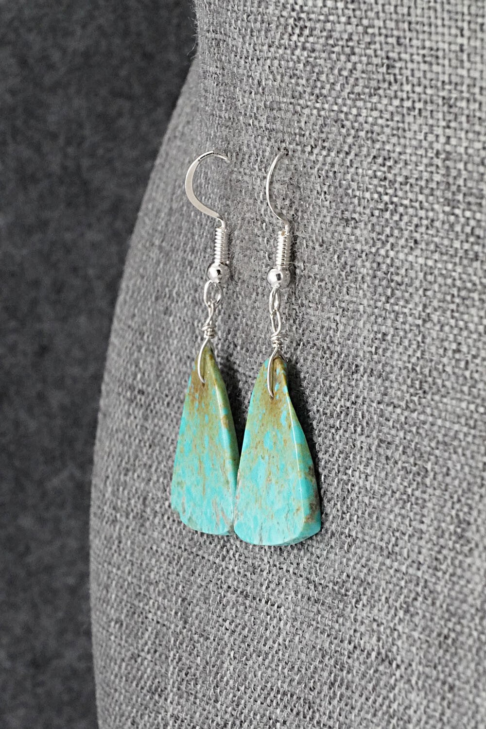 Turquoise & Sterling Silver Earrings - Louise Pete