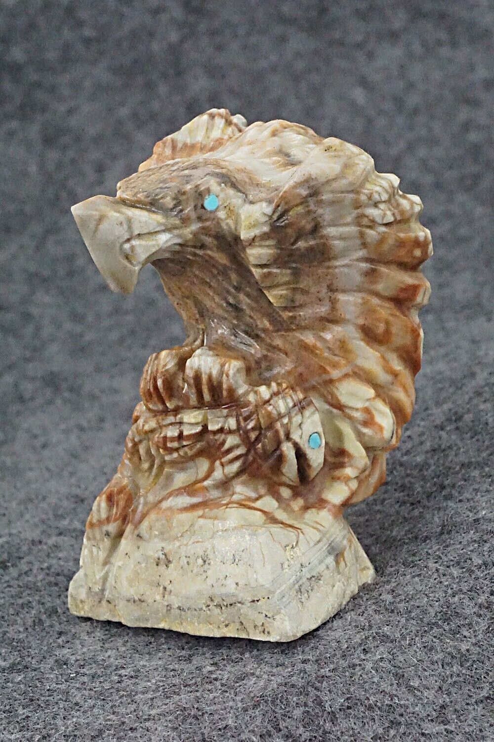 Eagle w/Fish Zuni Fetish Carving - Tony Mackel