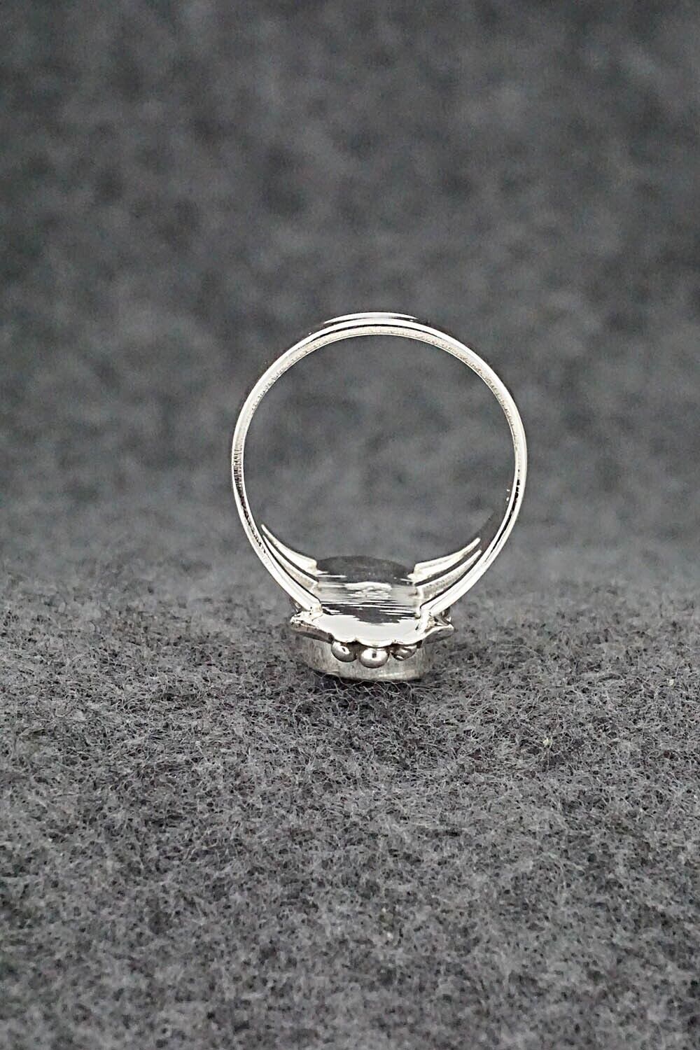 Turquoise & Sterling Silver Inlay Ring - James Manygoats - Size 9
