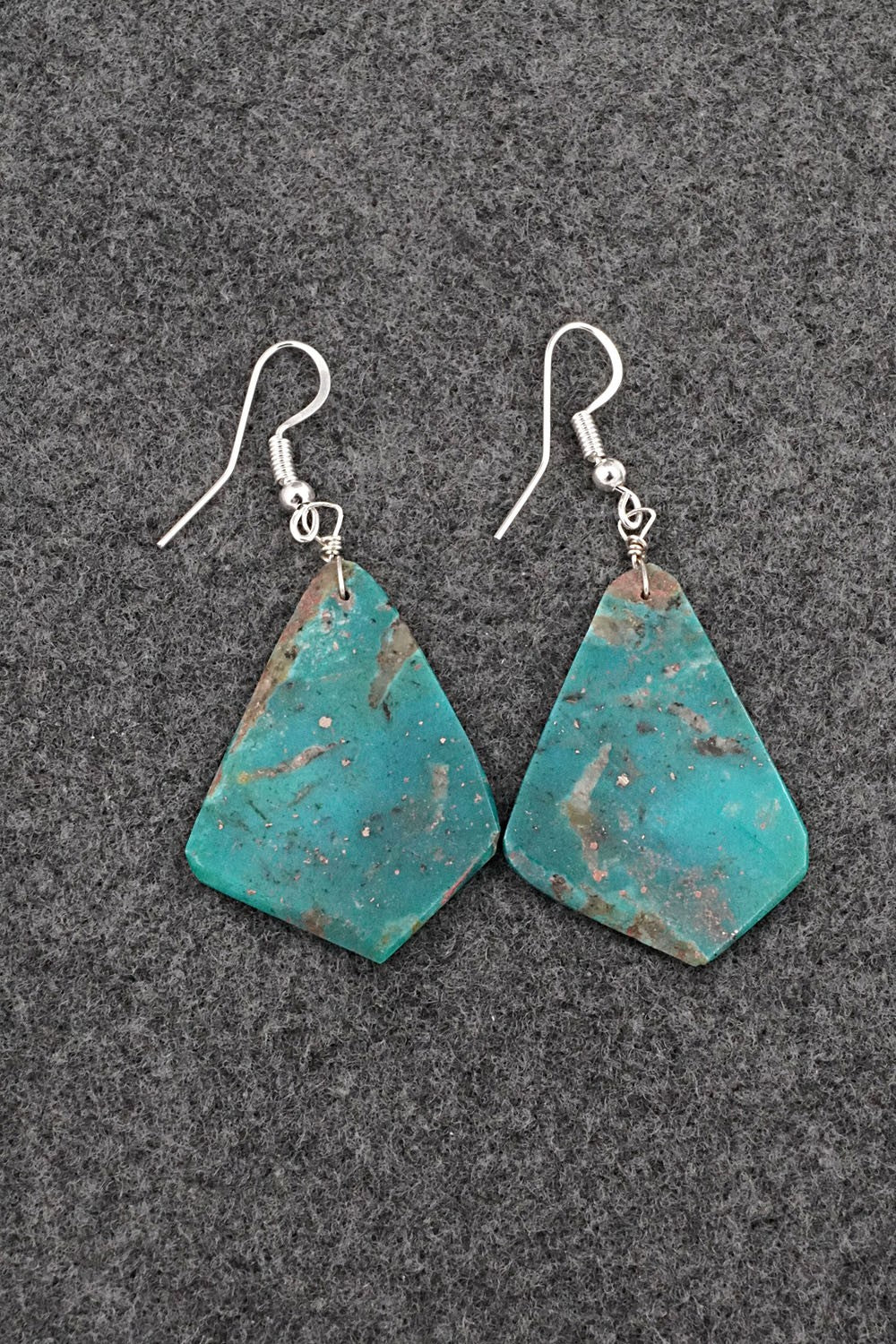 Turquoise & Sterling Silver Earrings - Louise Pete