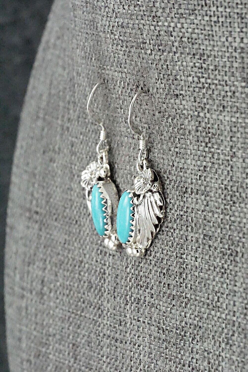 Turquoise and Sterling Silver Earrings - Andrew Vandever
