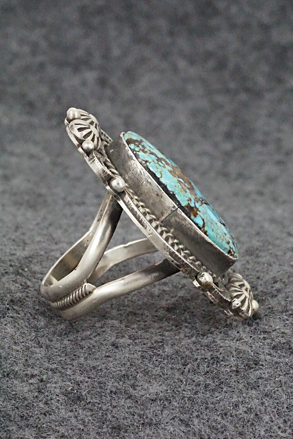 Turquoise & Sterling Silver Ring - Rosita Calladitto - Size 8.5