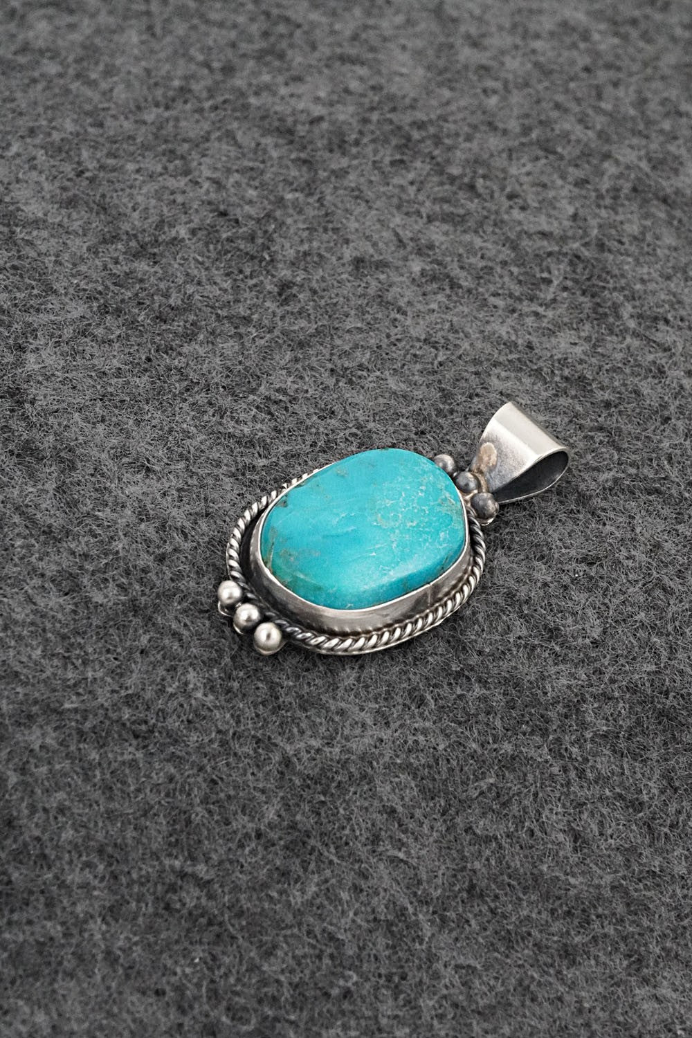 Turquoise & Sterling Silver Pendant - Rena Begay