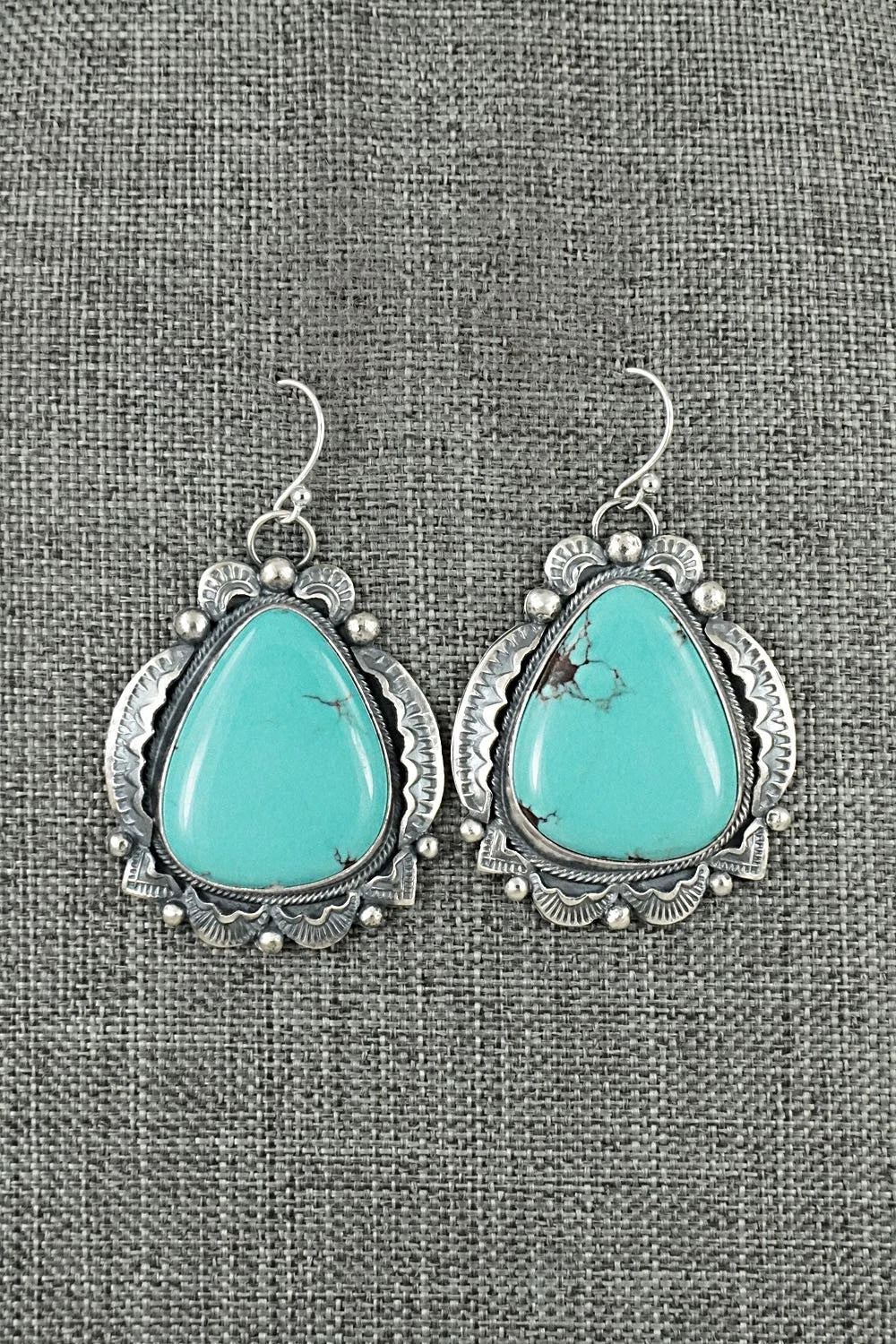 Turquoise & Sterling Silver Earrings - Jackson Hoskie
