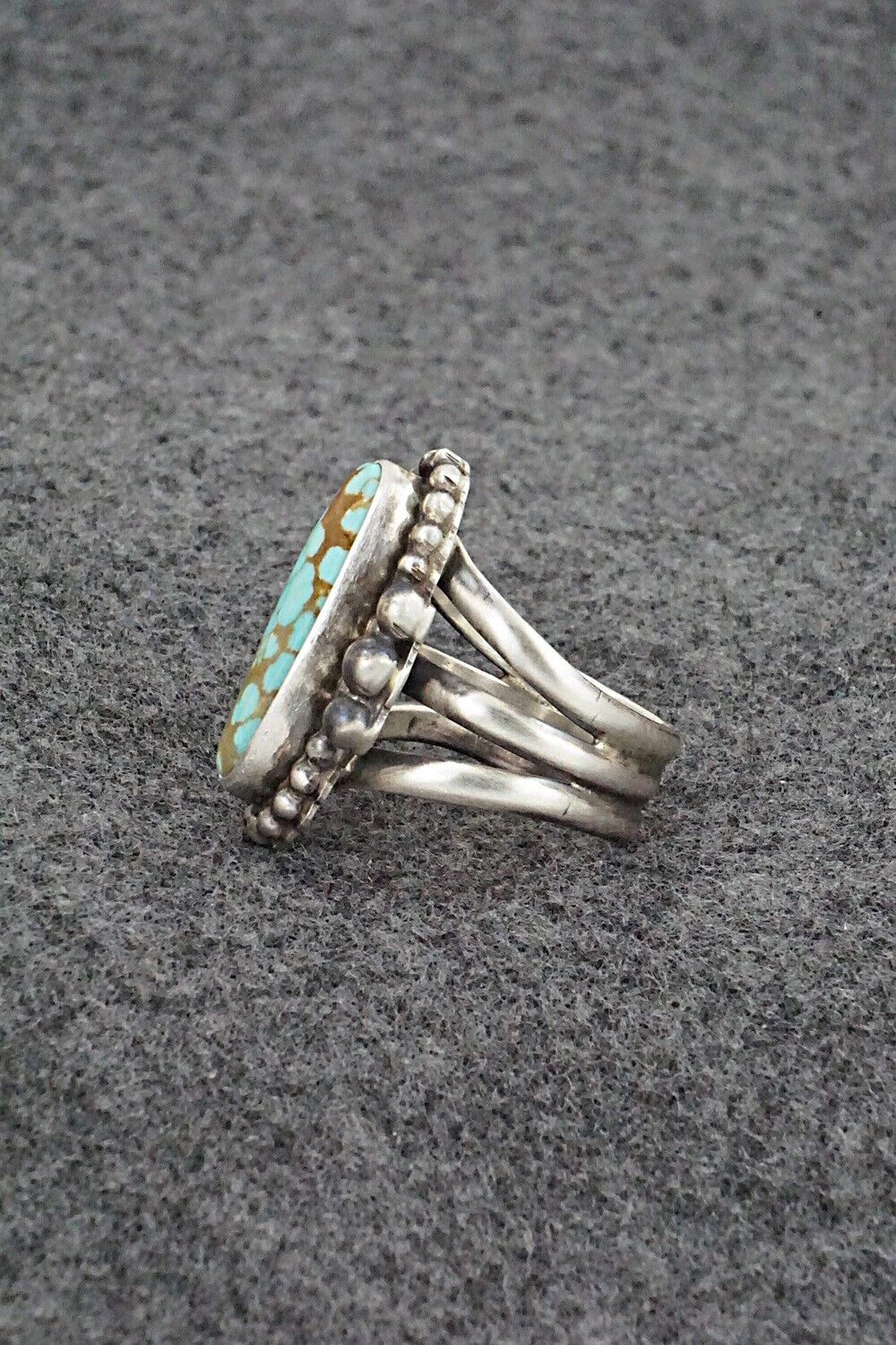 Turquoise & Sterling Silver Ring - Kathleen Livingston - Size 7