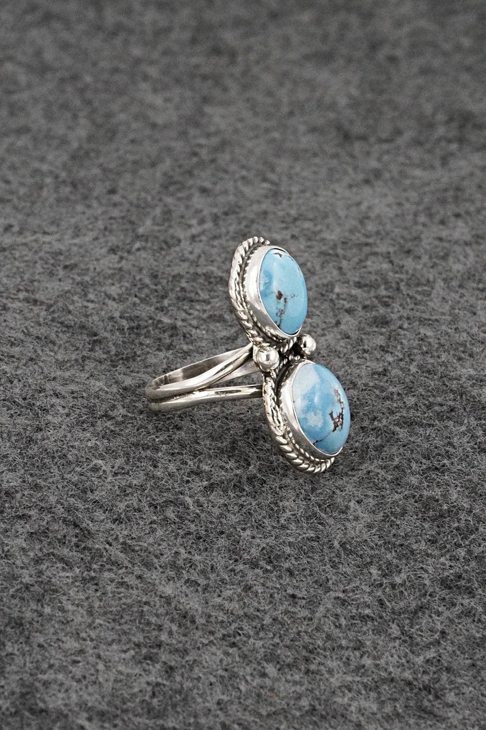 Turquoise & Sterling Silver Ring - Eugene Gruber - Size 5