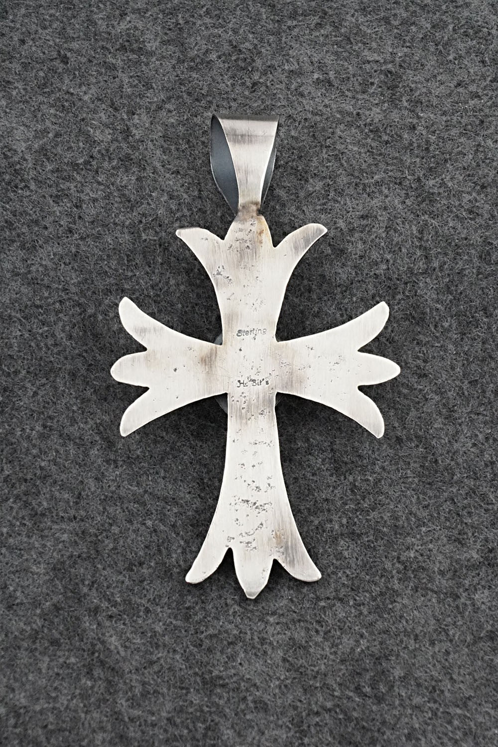 Turquoise & Sterling Silver Pendant - Harrison Bitsue