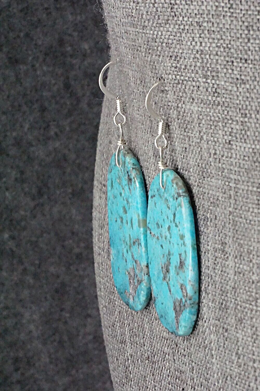 Turquoise & Sterling Silver Earrings - Joe Garcia