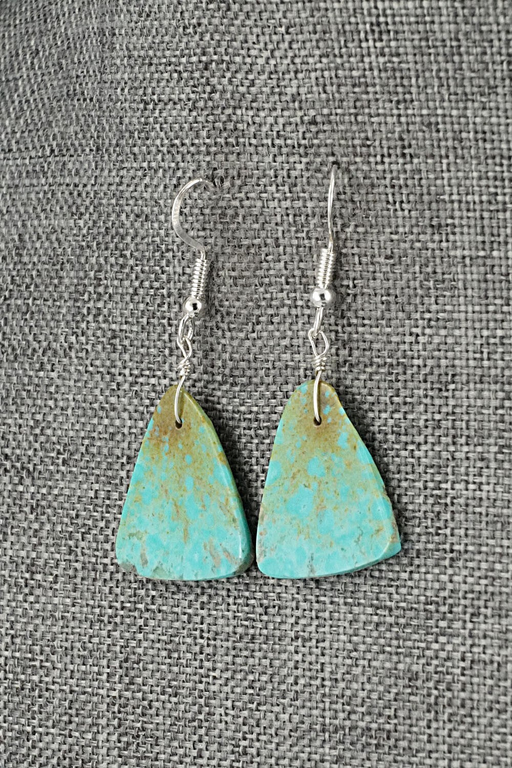 Turquoise & Sterling Silver Earrings - Louise Pete