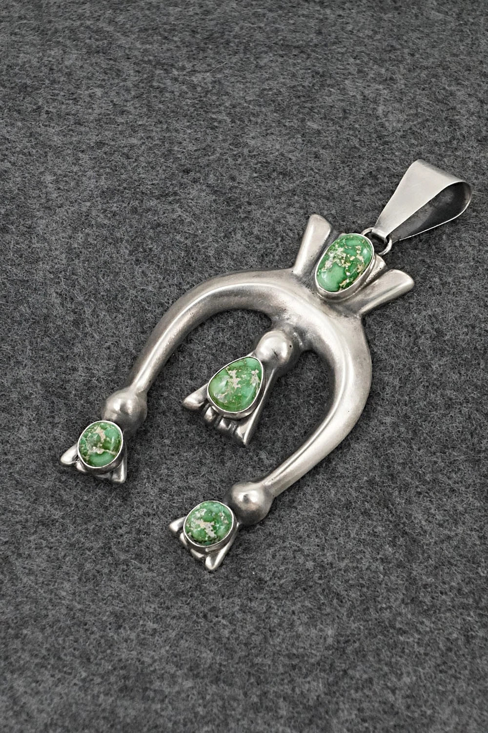 Turquoise & Sterling Silver Pendant - Eugene Gruber