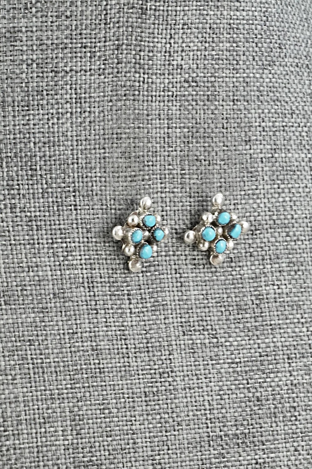 Turquoise & Sterling Silver Earrings - Calvert Lamy