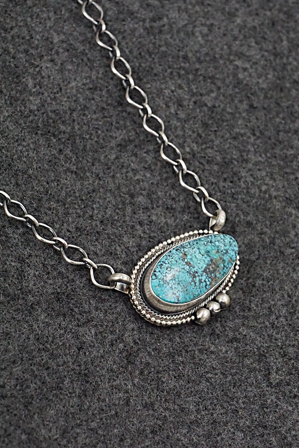 Turquoise & Sterling Silver Necklace - Kathleen Livingston