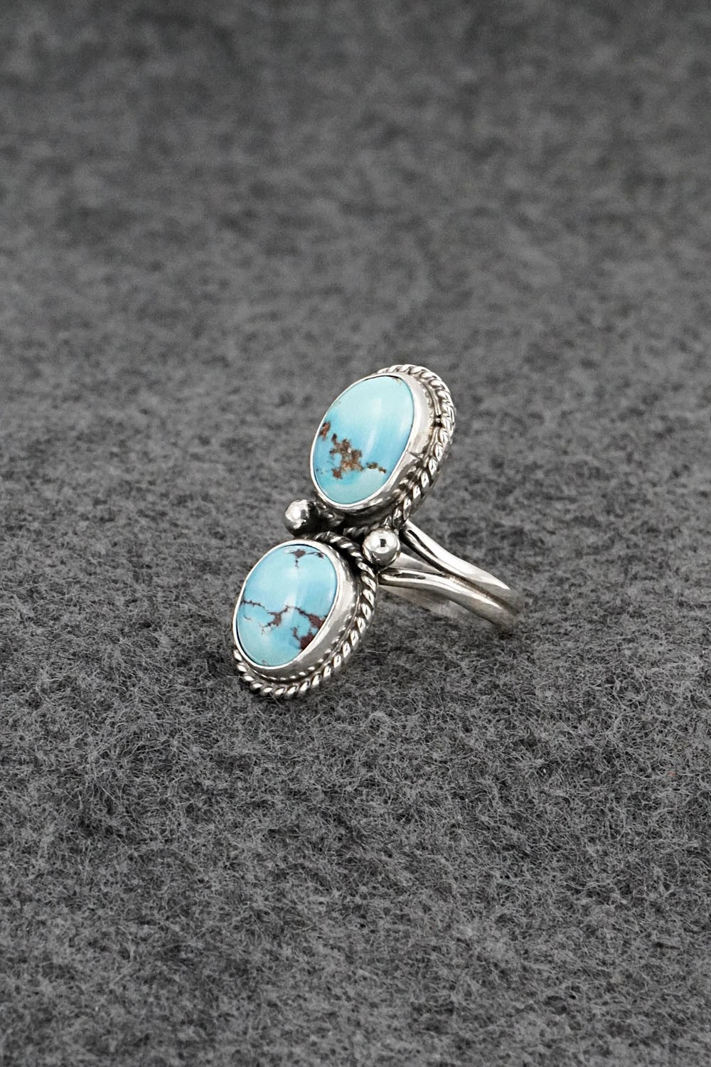 Turquoise & Sterling Silver Ring - Eugene Gruber - Size 5
