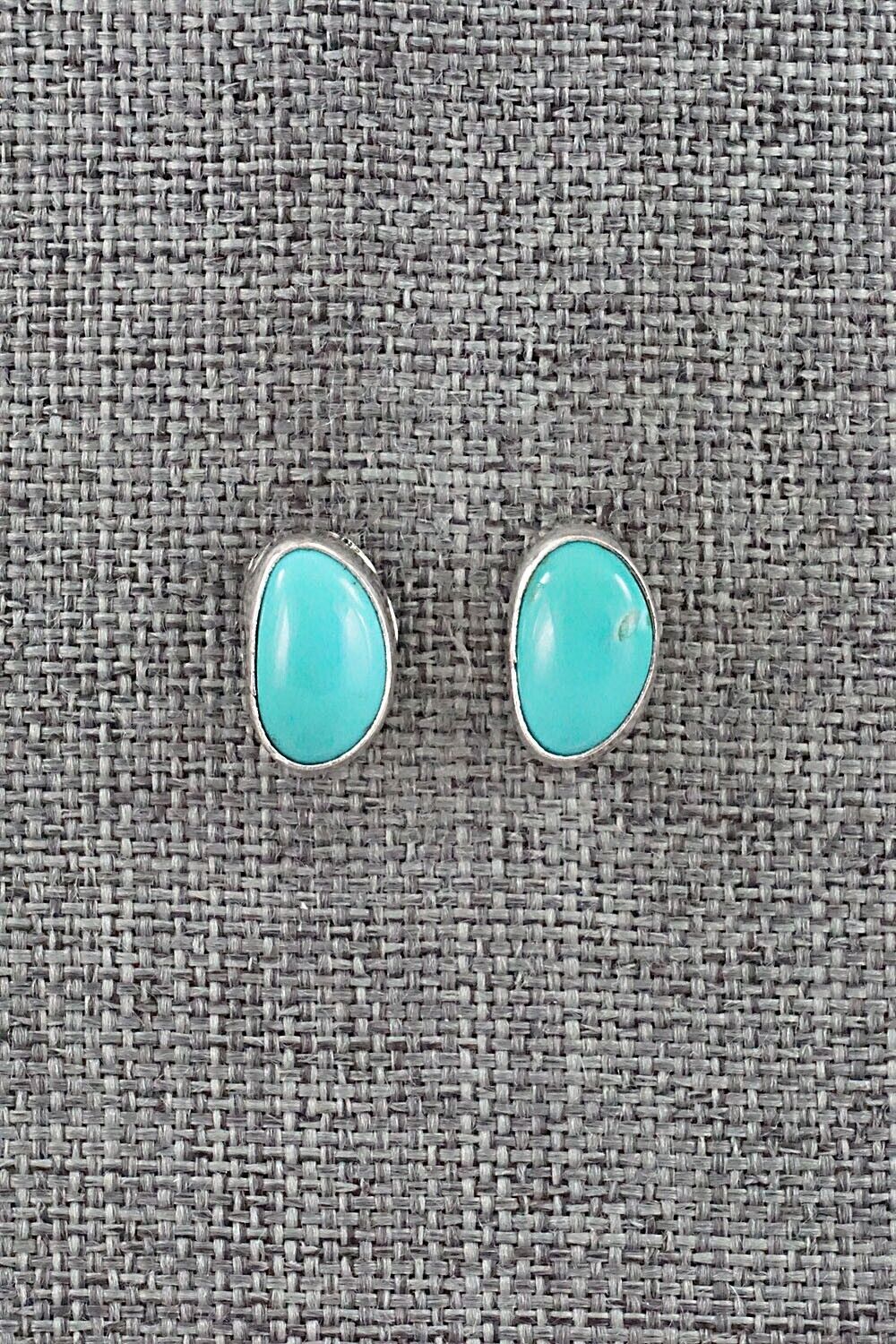 Turquoise & Sterling Silver Earrings - Marco Begaye