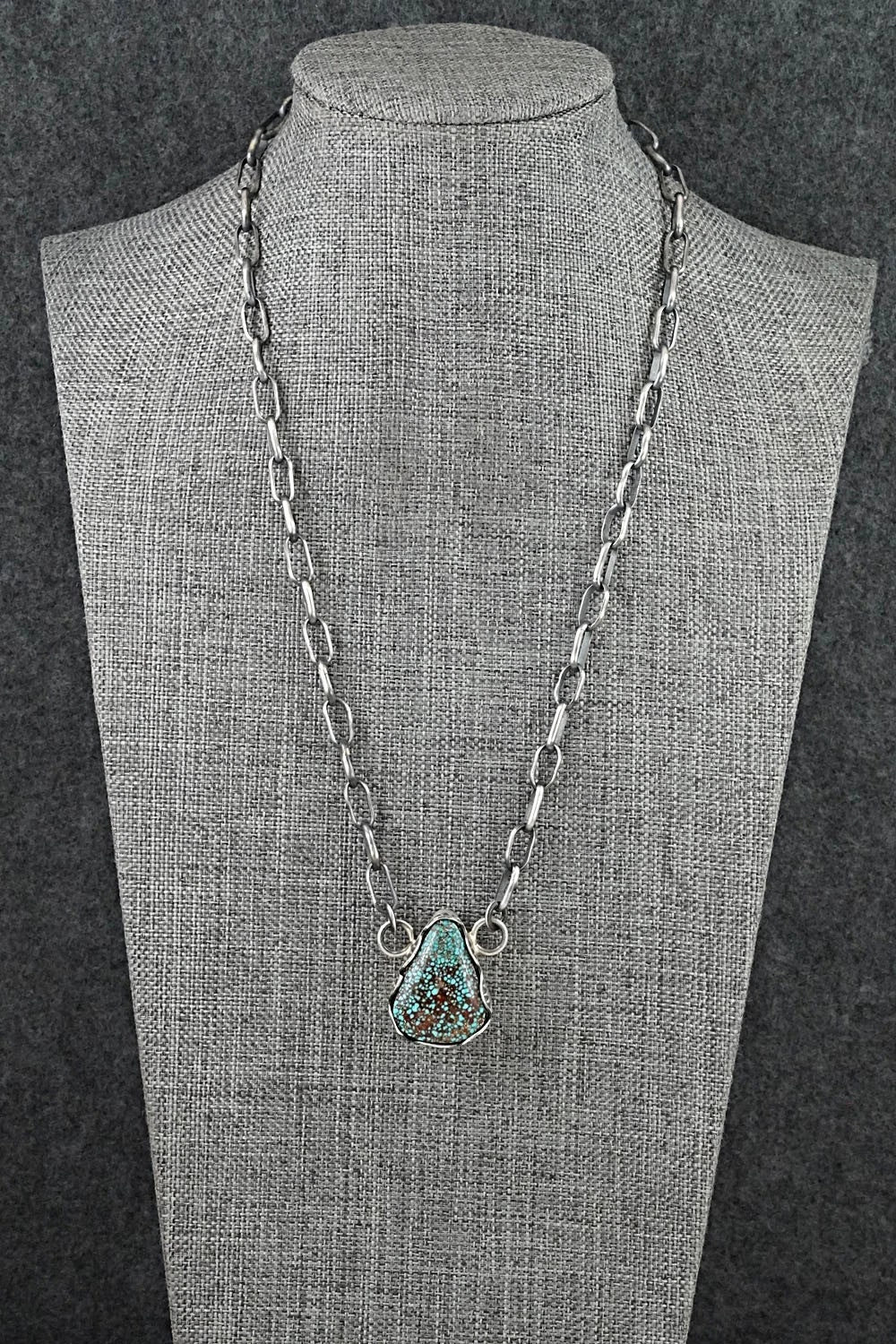 Turquoise & Sterling Silver Necklace - Paul Livingston