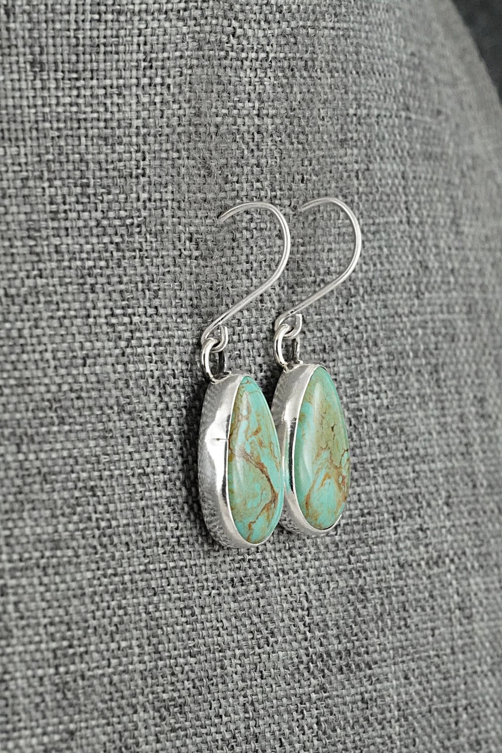 Turquoise & Sterling Silver Earrings - Eugene Gruber