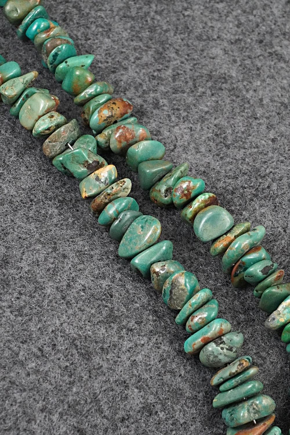 Turquoise Zuni Fetish Carving & Sterling Silver Necklace - Bernard Laiwakete