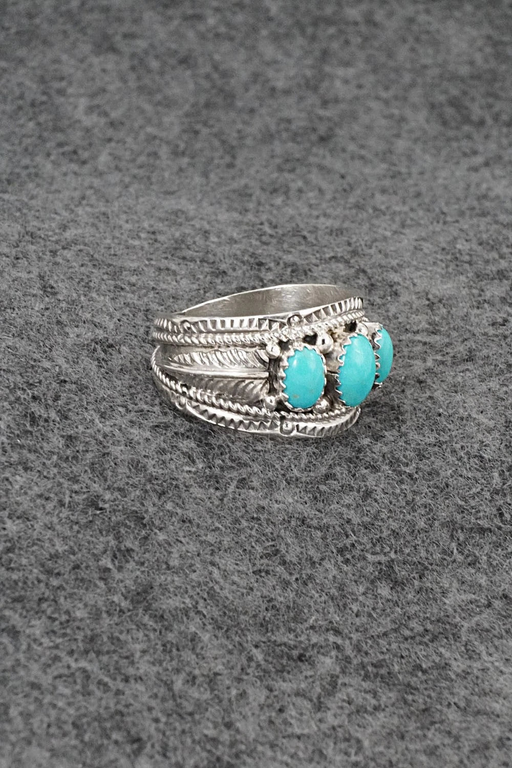Turquoise & Sterling Silver Ring - Betty Begaye - Size 11