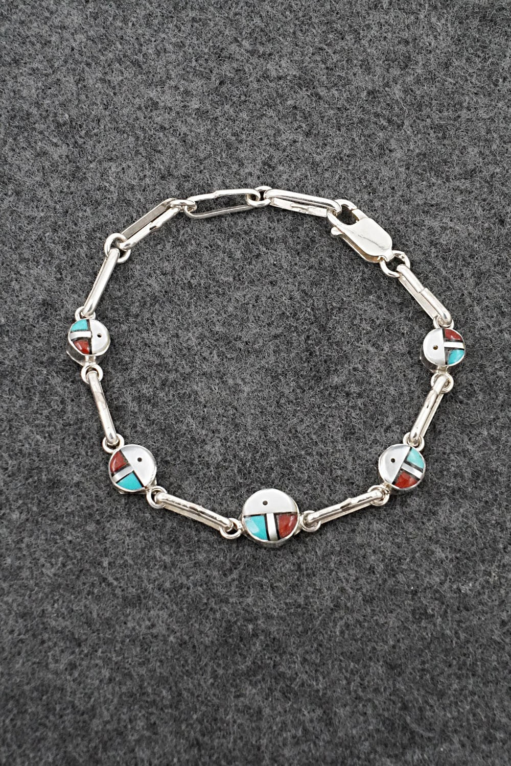 Multi-Stone & Sterling Silver Link Bracelet - Ola Eriacho