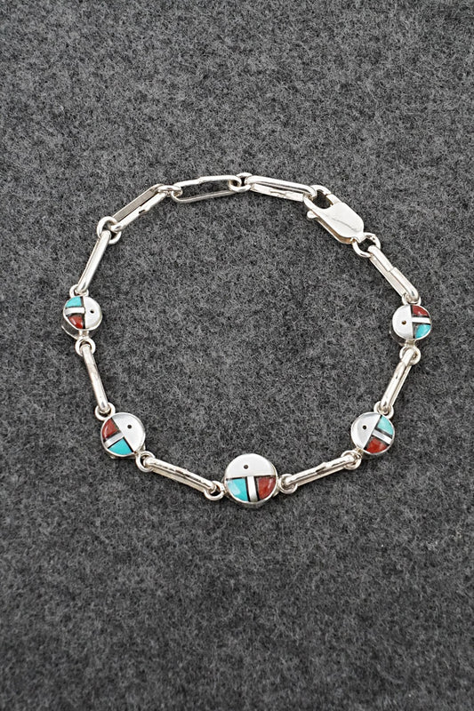 Multi-Stone & Sterling Silver Link Bracelet - Ola Eriacho