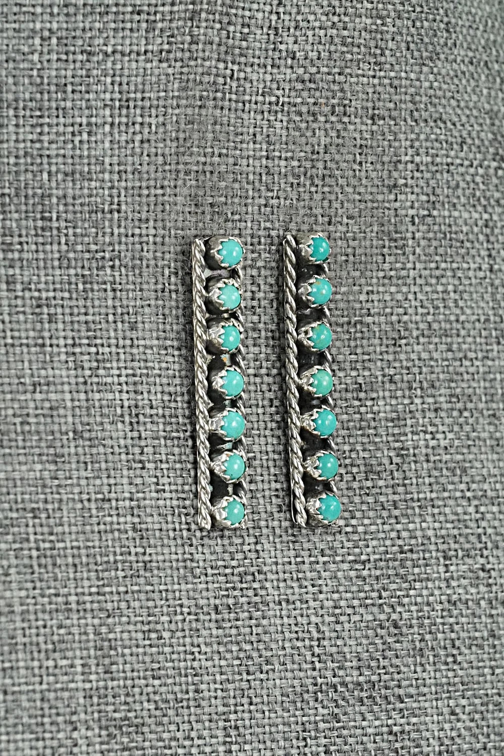 Turquoise & Sterling Silver Earrings - Dominic Duboise
