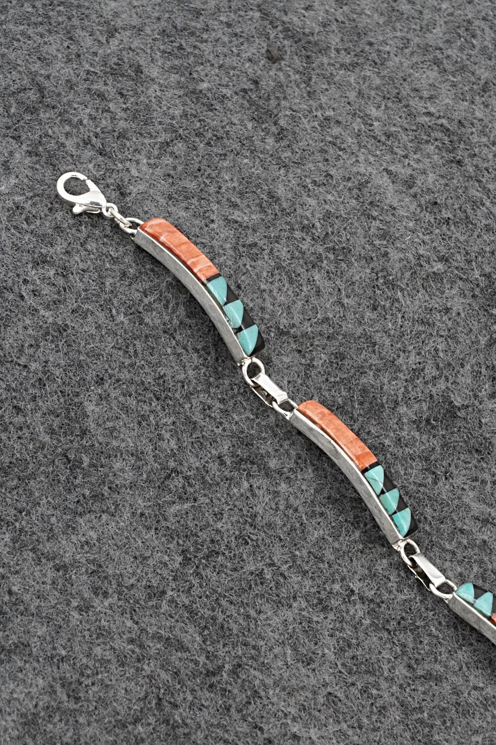 Multi-Stone & Sterling Silver Link Bracelet - Priscella Smith