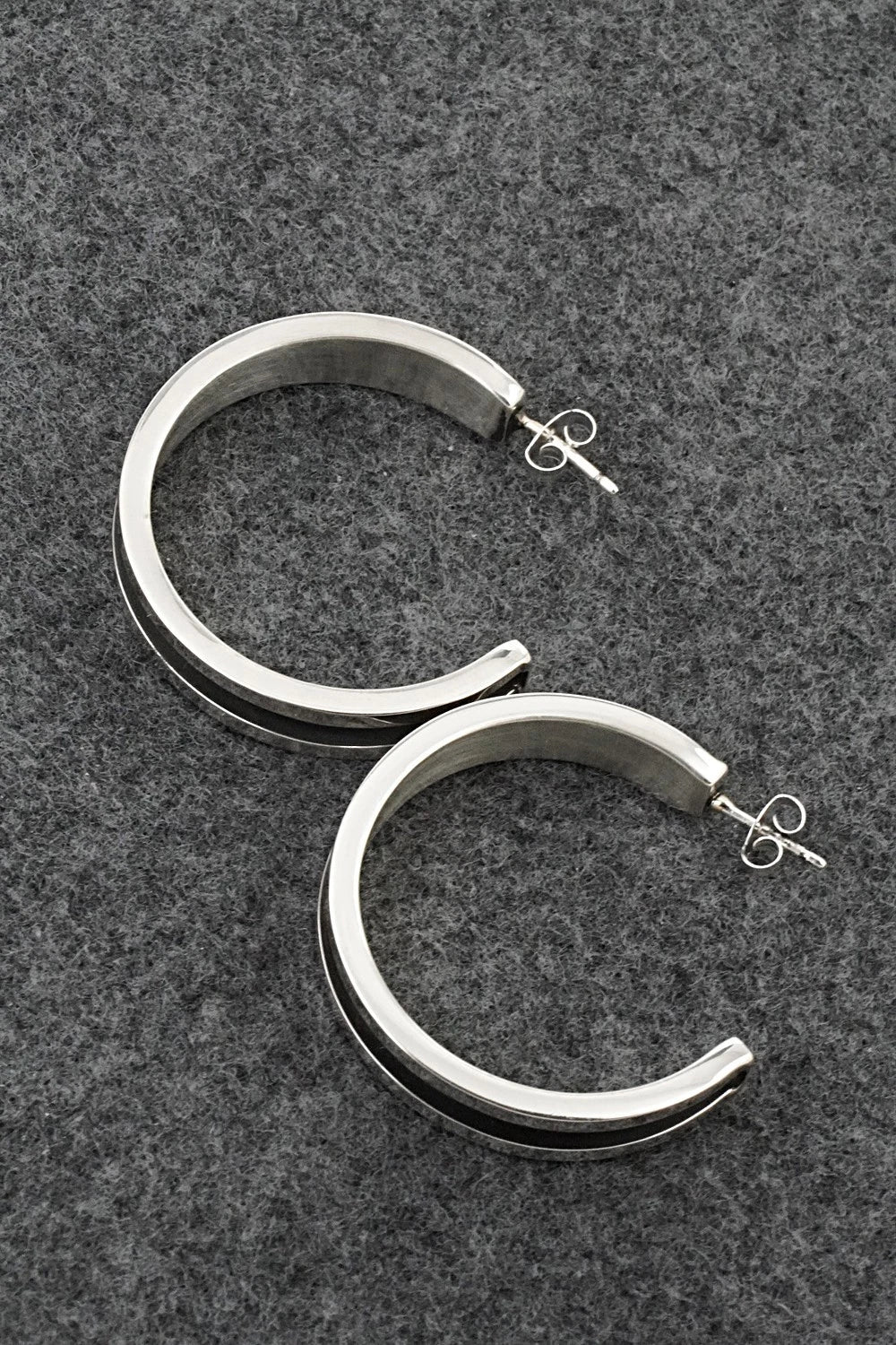 Sterling Silver Hoop Earrings - Tom Hawk