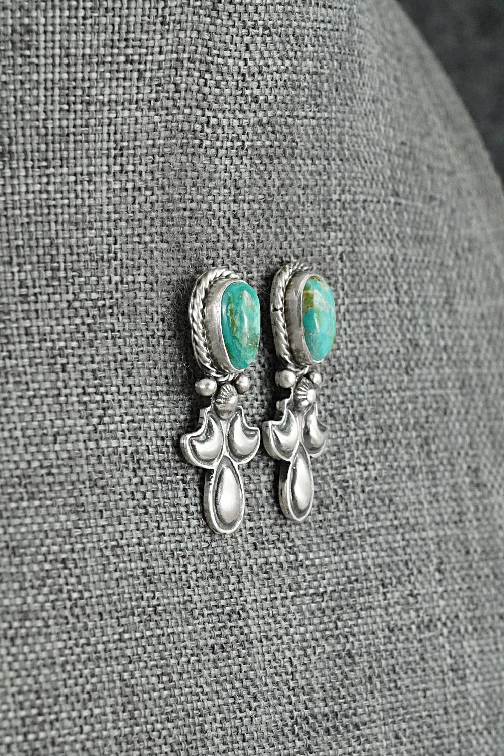 Turquoise & Sterling Silver Squash Blossom Set - Adrienne Gordon
