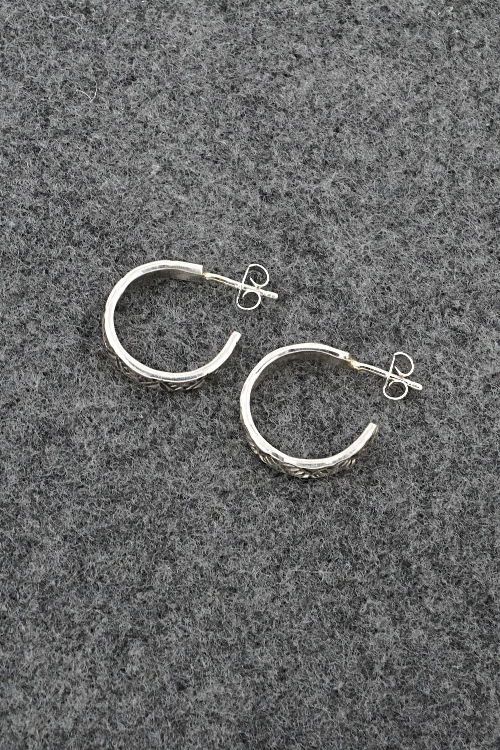 Sterling Silver Hoop Earrings - Elaine Tahe