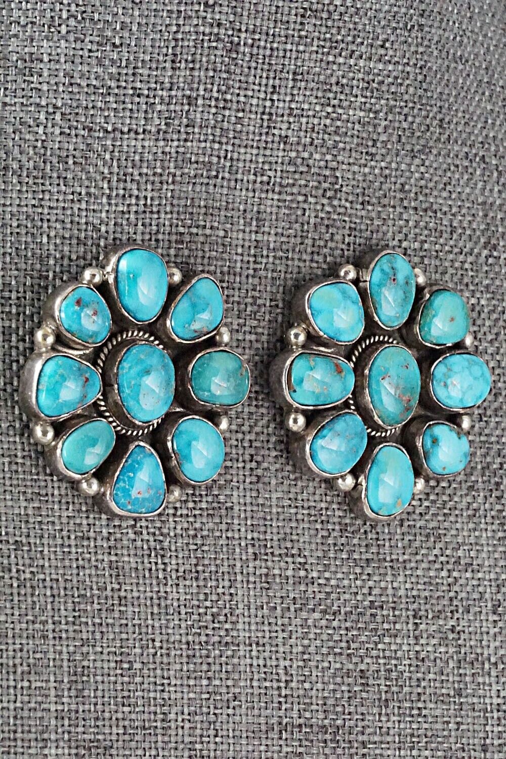 Turquoise & Sterling Silver Earrings - Oliver Smith