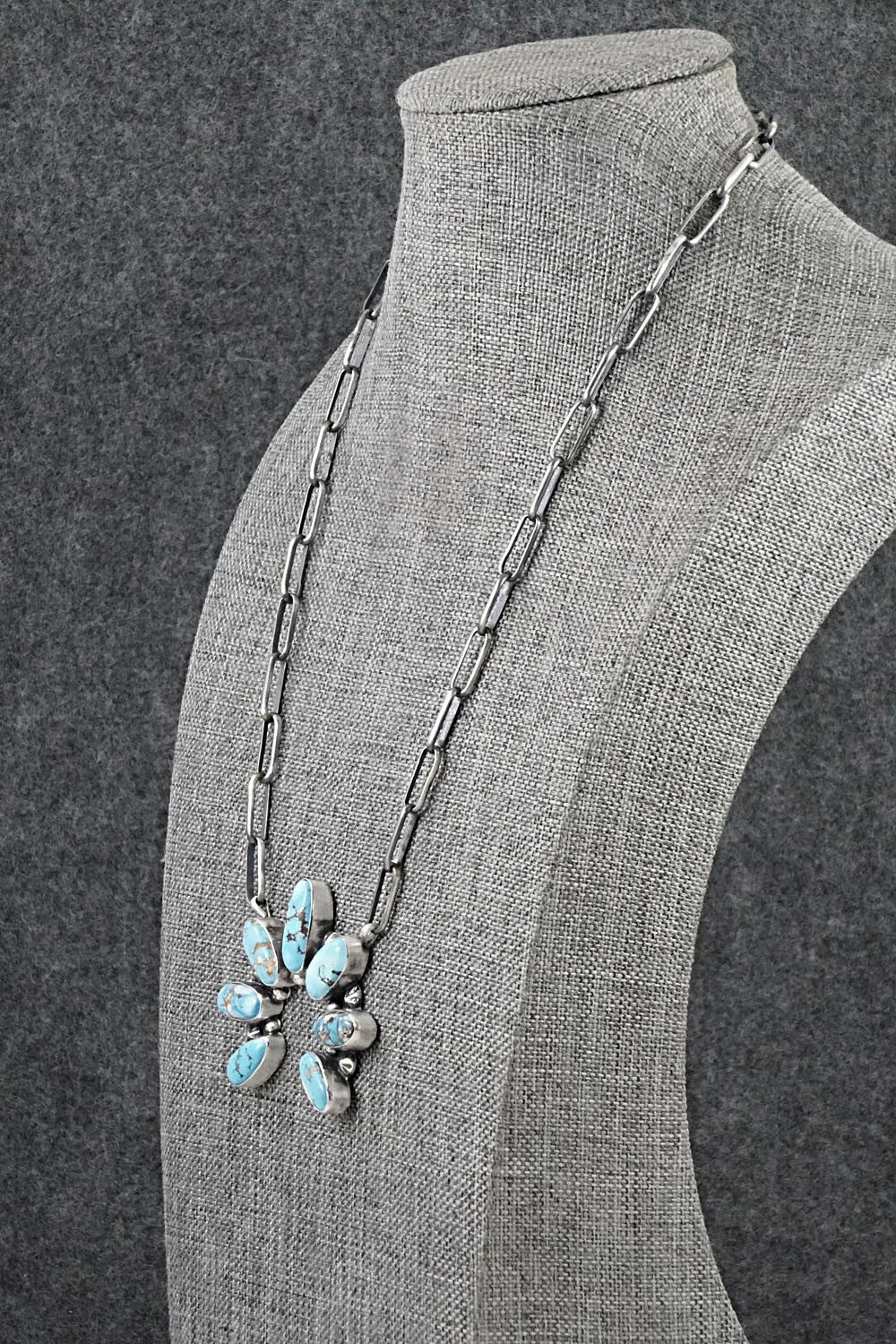 Turquoise & Sterling Silver Necklace - Darrin Livingston
