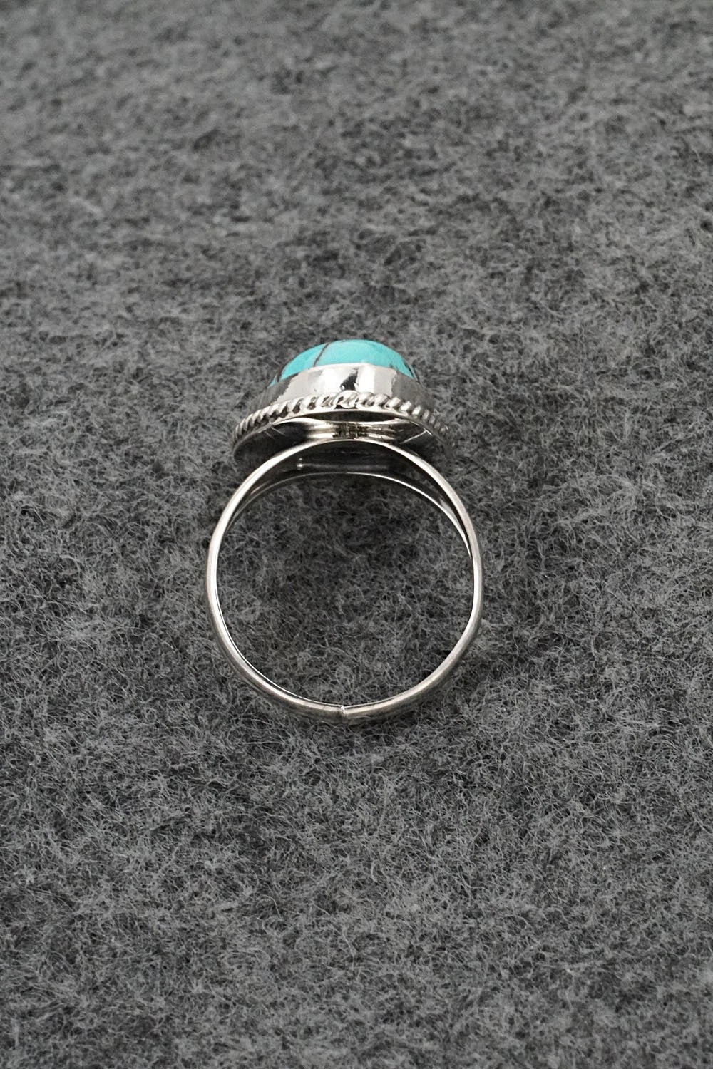 Turquoise & Sterling Silver Ring - Eugene Gruber - Size 5