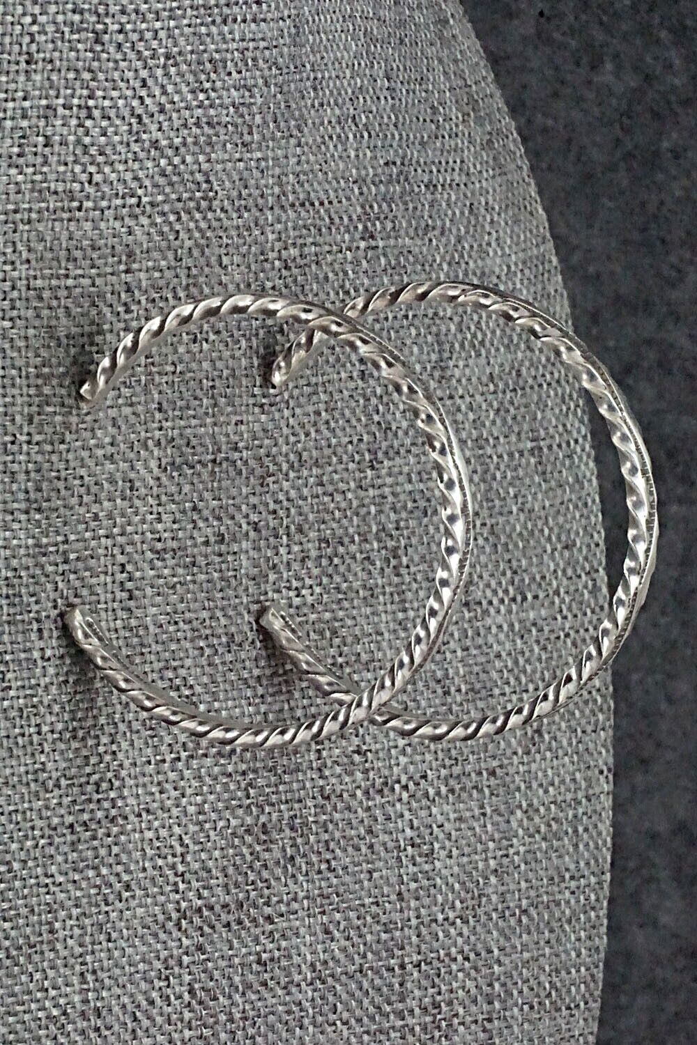 Sterling Silver Hoop Earrings - Elaine Tahe
