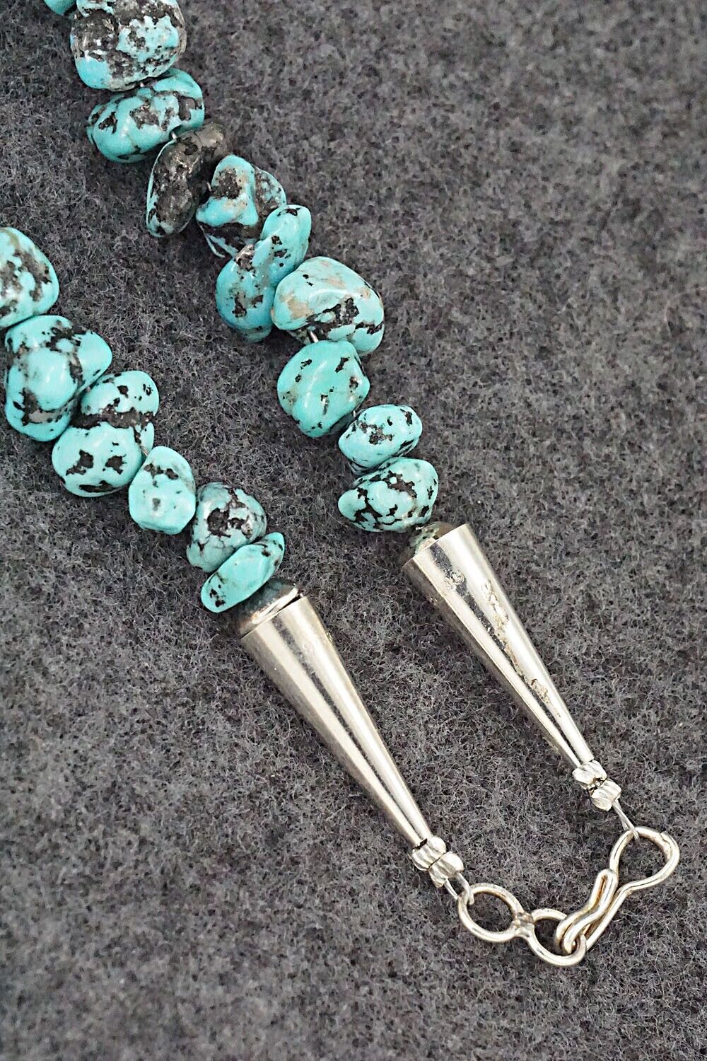 Turquoise & Sterling Silver Necklace 22" - Louise Joe