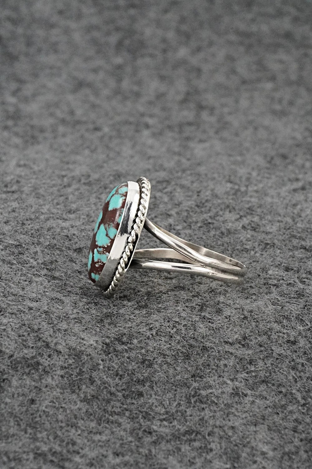 Turquoise & Sterling Silver Ring - Eugene Gruber - Size 9