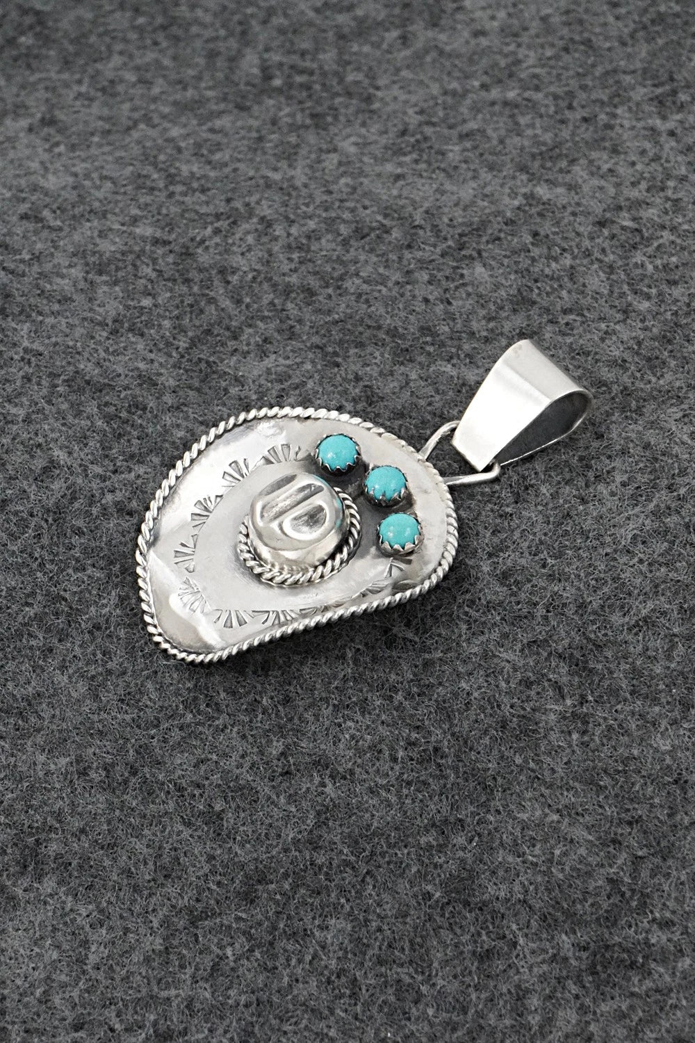 Turquoise & Sterling Silver Pendant - Davey Morgan