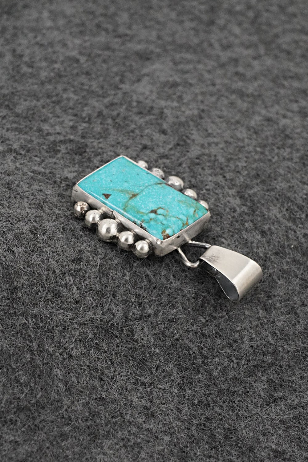 Turquoise & Sterling Silver Pendant - Eugene Gruber