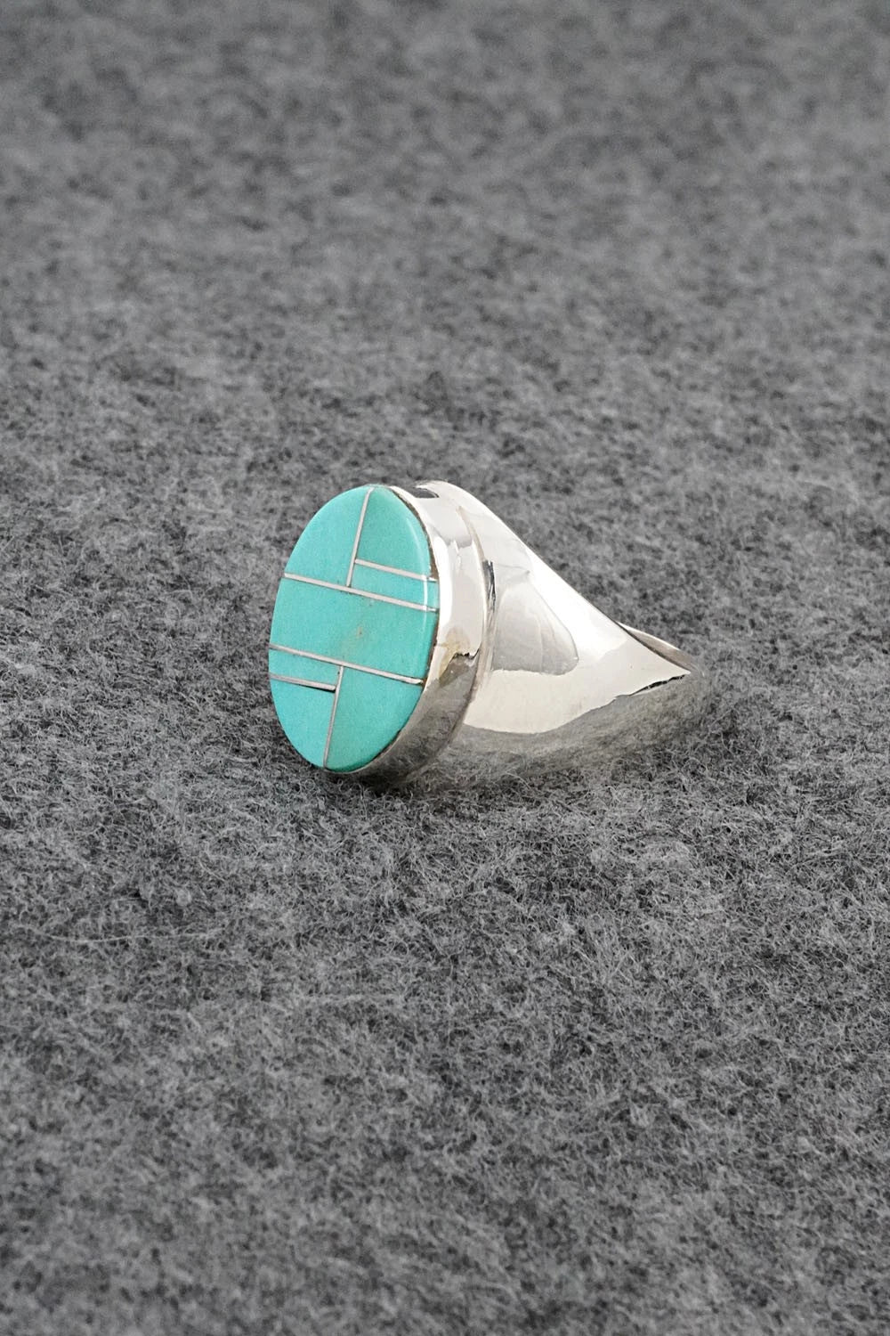 Turquoise & Sterling Silver Ring - Wilbert Gray - Size 9