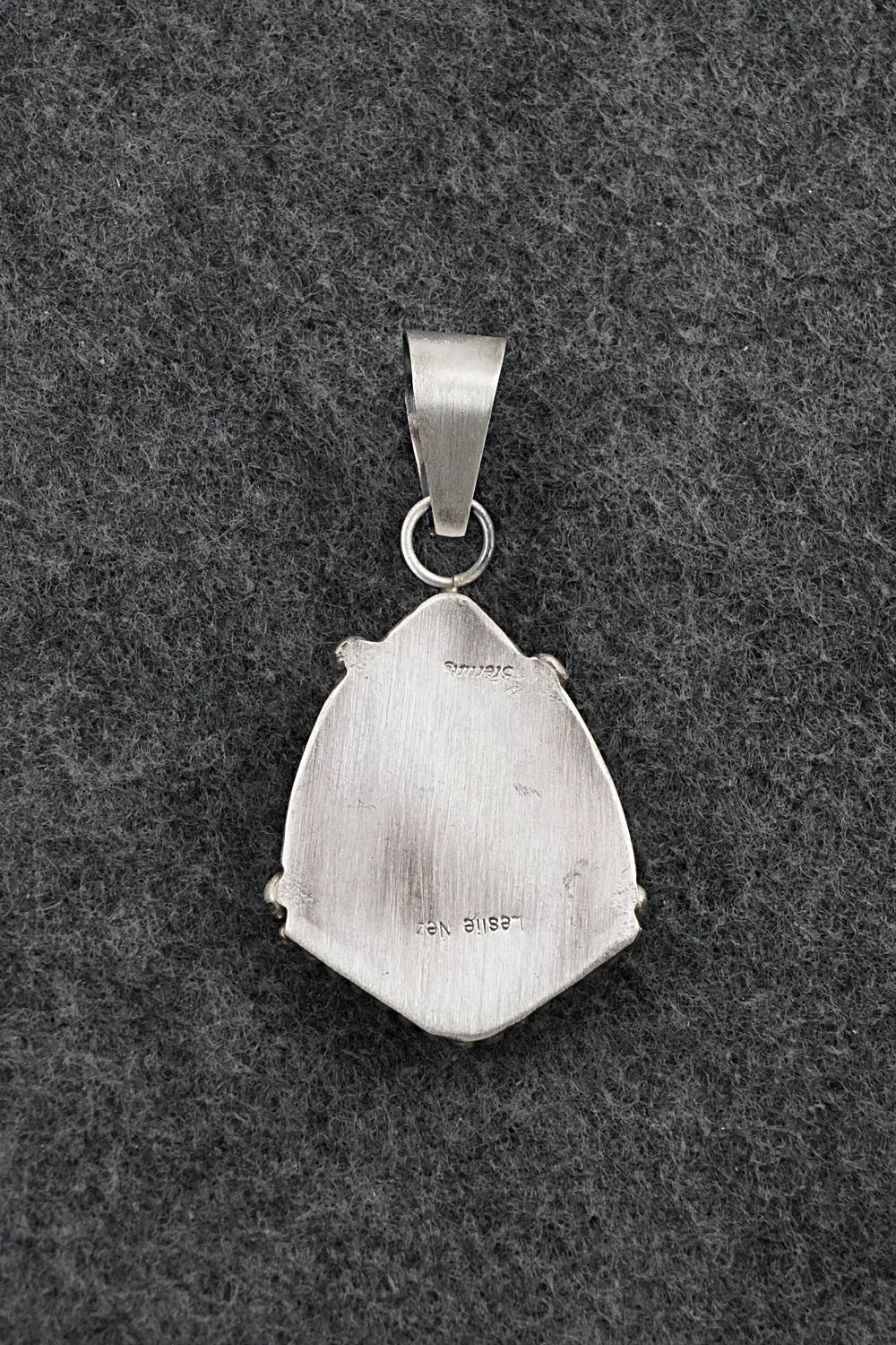 Turquoise & Sterling Silver Pendant - Leslie Nez